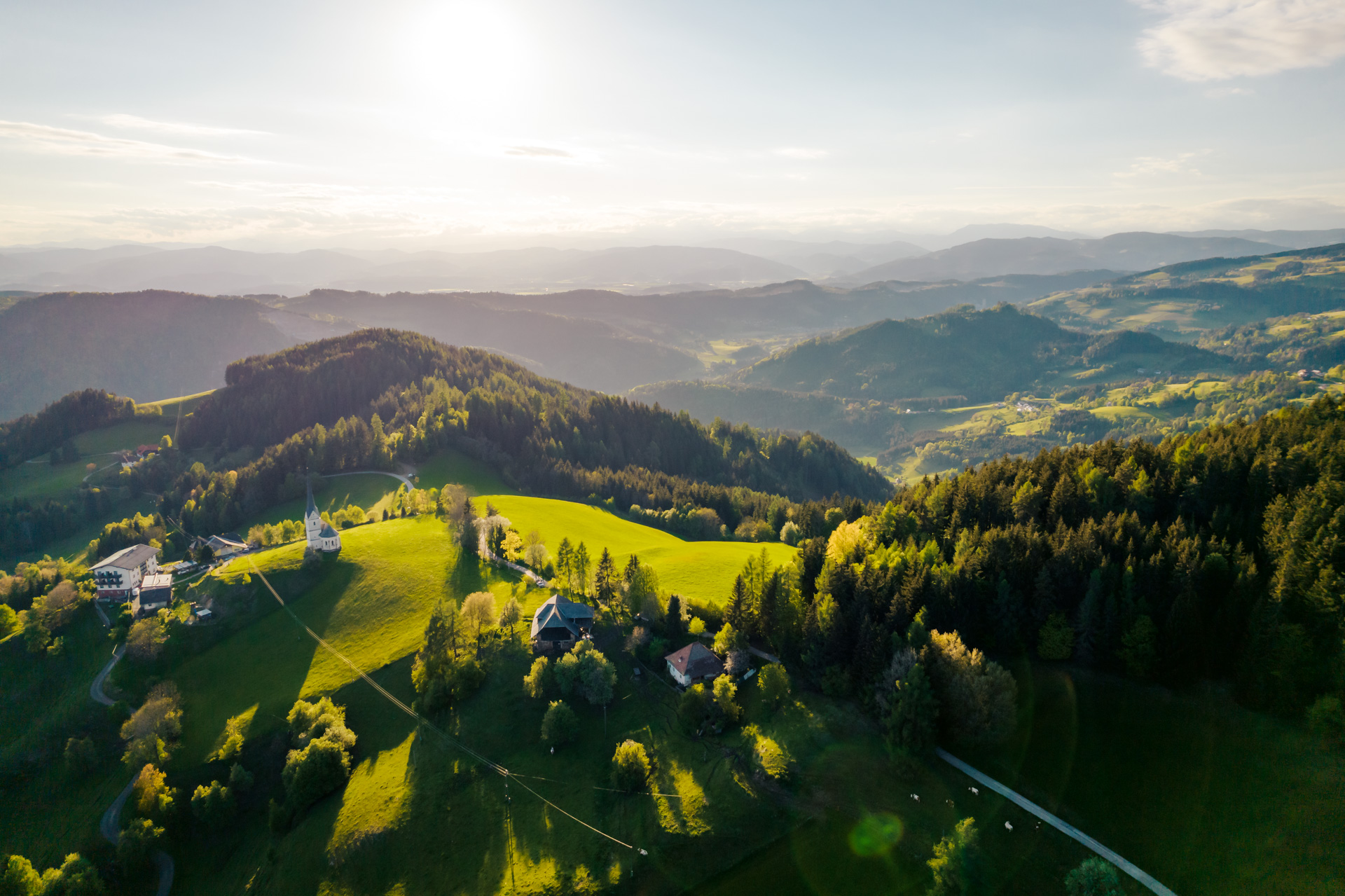 Ausblick von der Saualm auf Mirnig