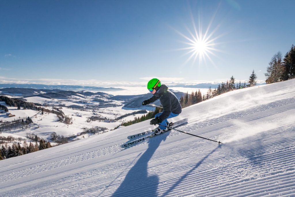 Skifahrer auf der Simonhöhe