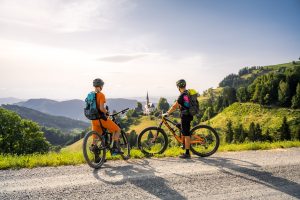 Mountainbiker auf der Saualpe