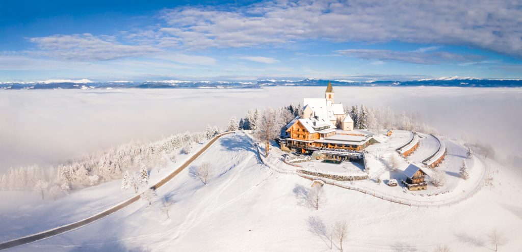 Gipfelhaus am Magdalensberg im Winter