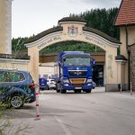 Einfahrt zur Brauerei Hirt