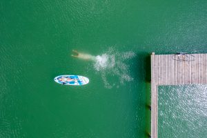 Der sommerliche Längsee von oben