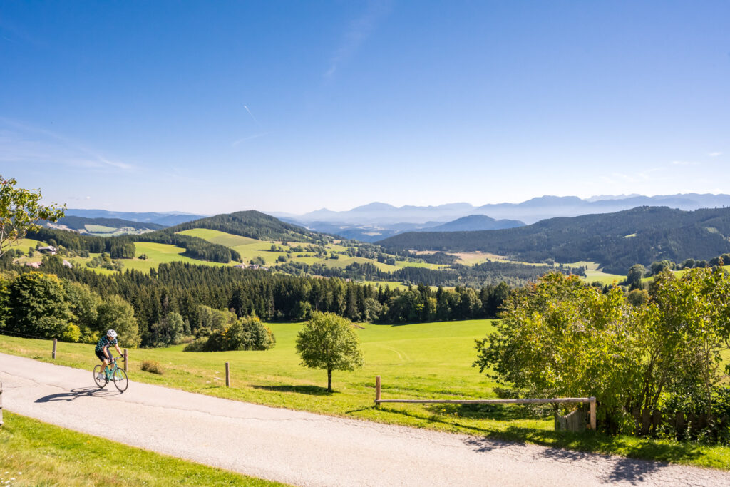 Radfahren vor grüner Kulisse in Kärnten